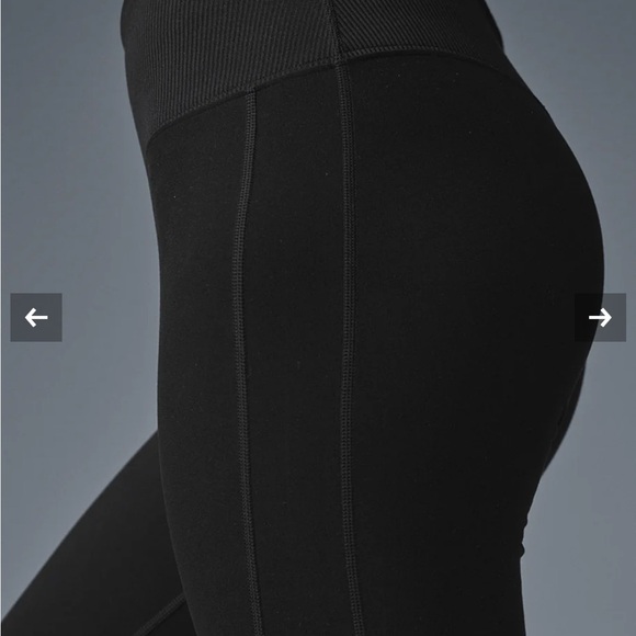 High Waisted Alosoft Lounge Leggings in Black size Small - Picture 2 of 5